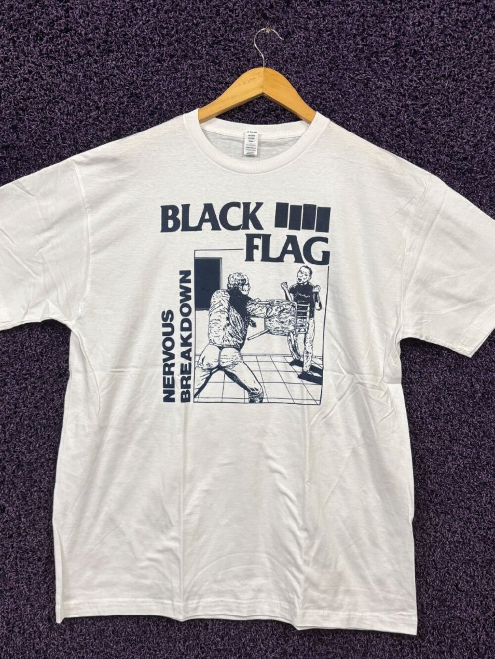 Black Flag Nervous Breakdown EP Cover Poster Punk T-Shirt XL